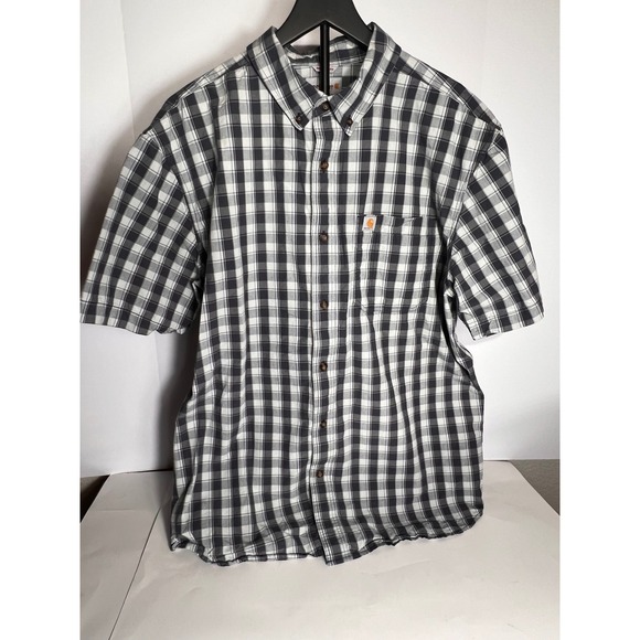 Carhartt Other - Carhartt Mens XL Relaxed Fit Plaid Short Sleeve Button Up Shirt‎
